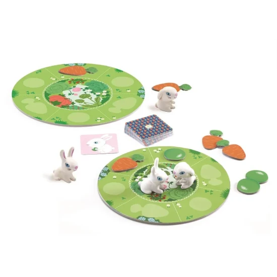 Djeco Hra Zajíci Rodinná hra Zajíci: Jednoduchá a roztomilá pro děti od 2,5 roku
