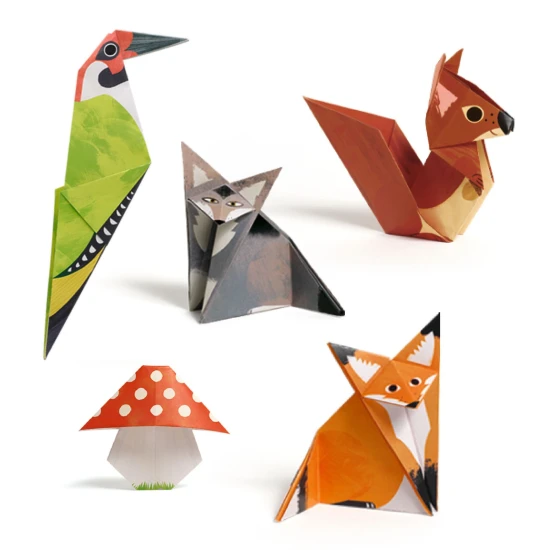 Origami Les Djeco lesní zvířátka z papíru