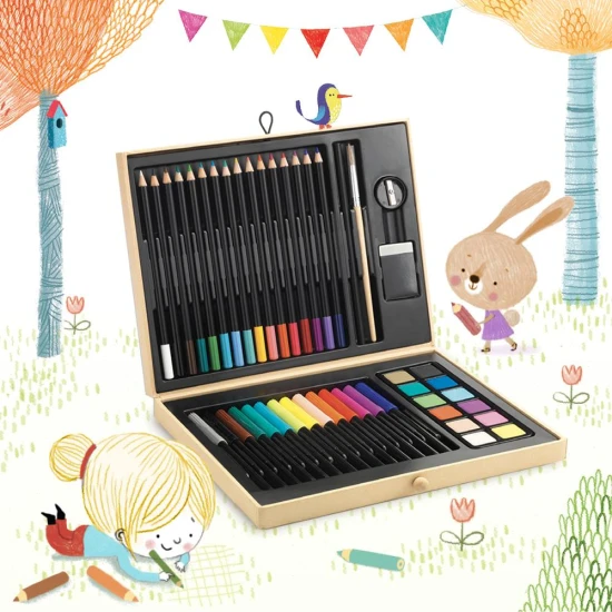 Výtvarný kufřík s obalem na vybarvení