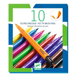 Oboustranné štětcové fixy Klasické barvy 10 ks