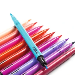 Oboustranné štětcové fixy Jemné barvy 10 ks