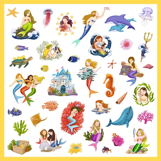 Samolepky Mořské víly 160 ks