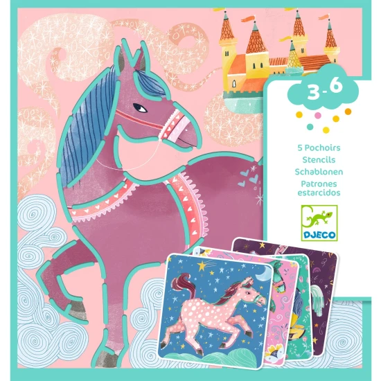 Kreslení podle šablony: Koníci