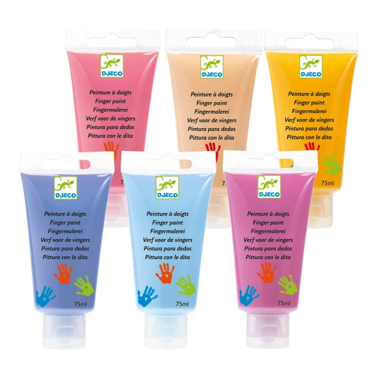 Prstové barvy v tubě – pohádkové (6 ks)