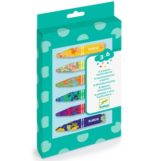 Tříbarevné voskovky (6 ks)