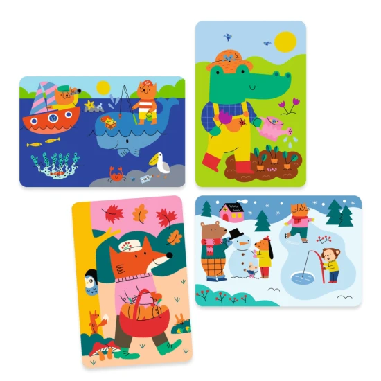 Malování vodou 4 roční období Djeco – barvení s vodou pro děti