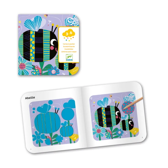 Vyškrabovací obrázky Roztomilý hmyz