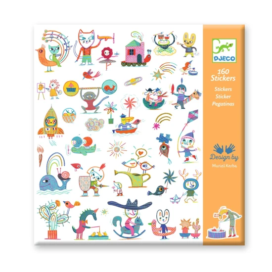 Samolepky Svět Djeco 160 ks