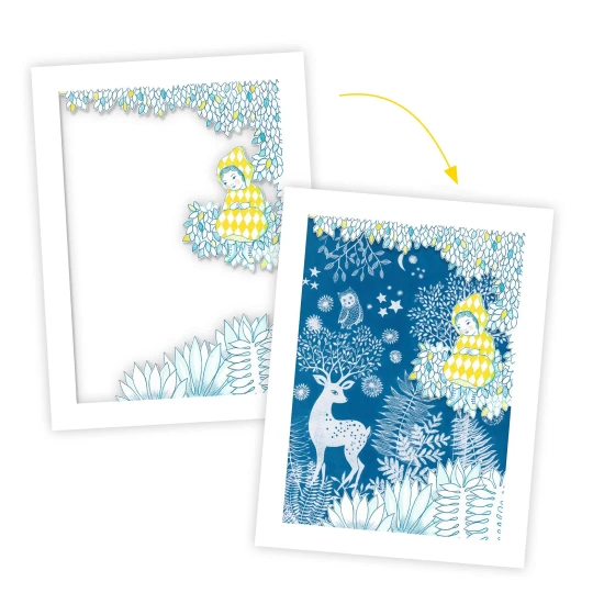 Při měsíčním svitu: Kyanotypová (fotocitlivá) sada