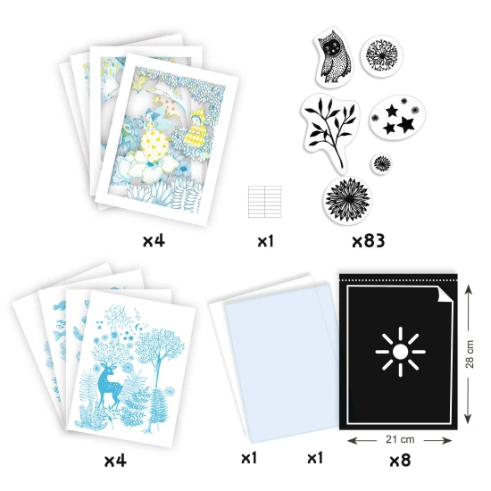 Při měsíčním svitu: Kyanotypová (fotocitlivá) sada