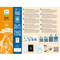 Noc na savaně: Kyanotypová (fotocitlivá) sada