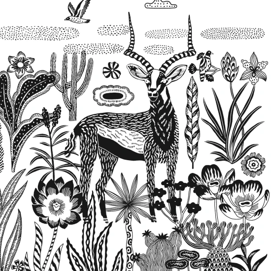 Noc na savaně: Kyanotypová (fotocitlivá) sada