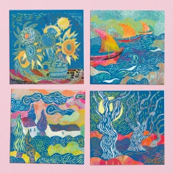 Vyškrabovací obrázky podle Vincenta van Gogha