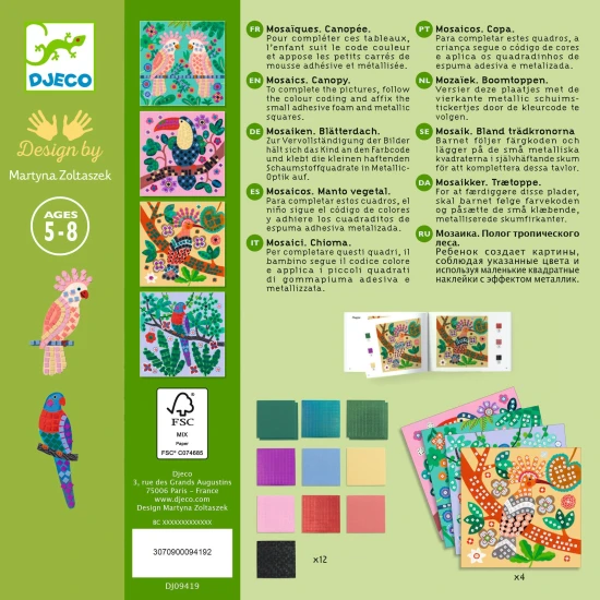 Pěnová mozaika Canopée Tvoření podle čísel