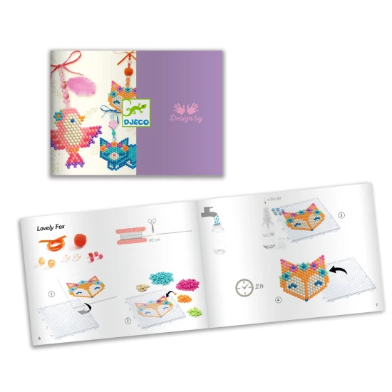 Zvířátka: Artistic Aqua, 3 přívěsky z korálků – kreativní sada