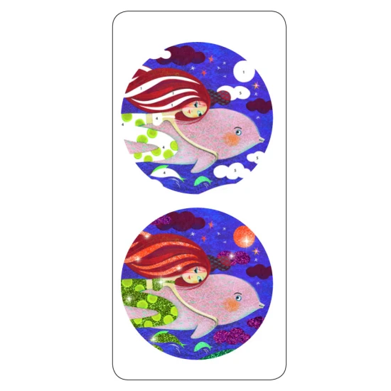 Třpytivé předlohy Záře mořských vil – kreativní sada pro děti	