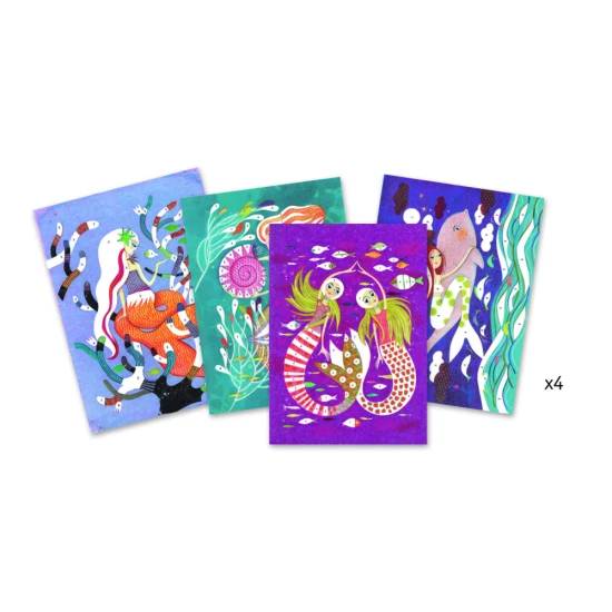 Třpytivé předlohy Záře mořských vil – kreativní sada pro děti	