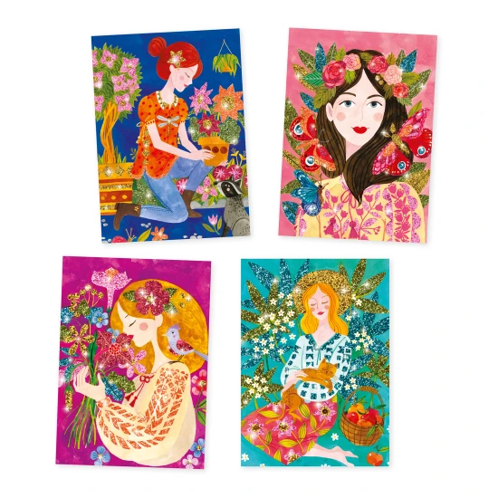 Tvoření s třpytkami Květinové dívky