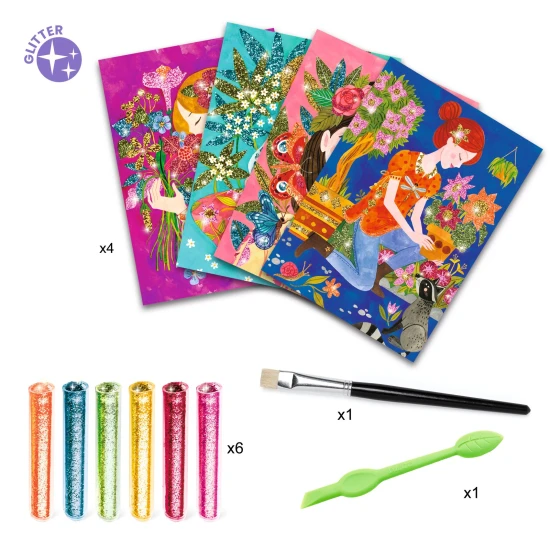 Tvoření s třpytkami Květinové dívky