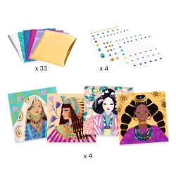 Metalické fólie a kamínky Vzácné drahokamy