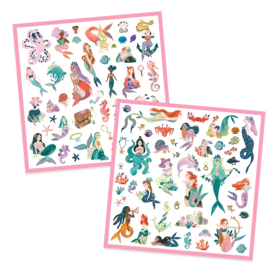 Samolepky Třpytivé mořské panny 160 ks