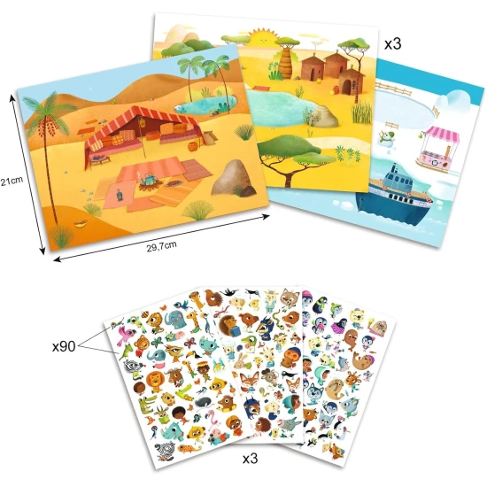 Kreativní set s velkým množstvím obtiskovacích obrázků.