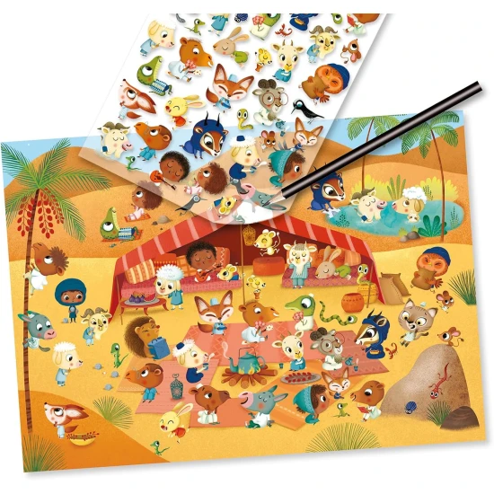 Kreativní set s velkým množstvím obtiskovacích obrázků.