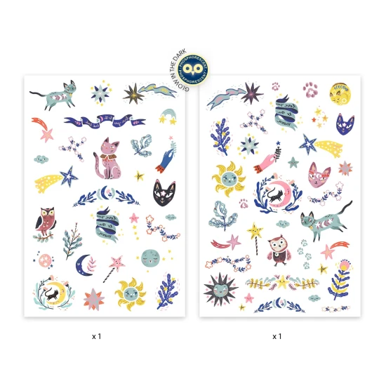 Dočasné tetování svítící ve tmě Sladké sny