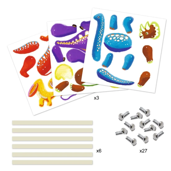 Papírové postavičky Dinosauři