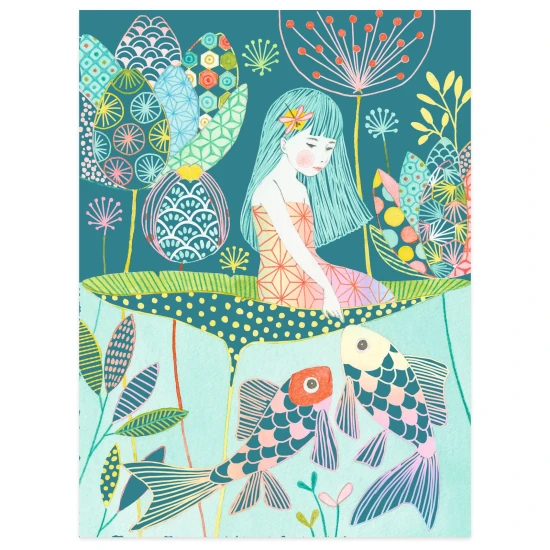 Vyškrabávací obrázky Jezírko s duhovým leskem