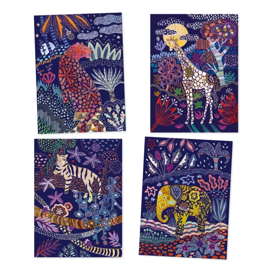 Vyškrabávací obrázky Divoká Afrika