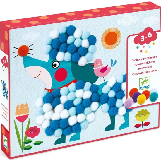 Koláž z bambulek Pejsci