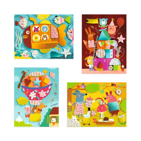 Mozaiky a koláže: Mix pěnových samolepek