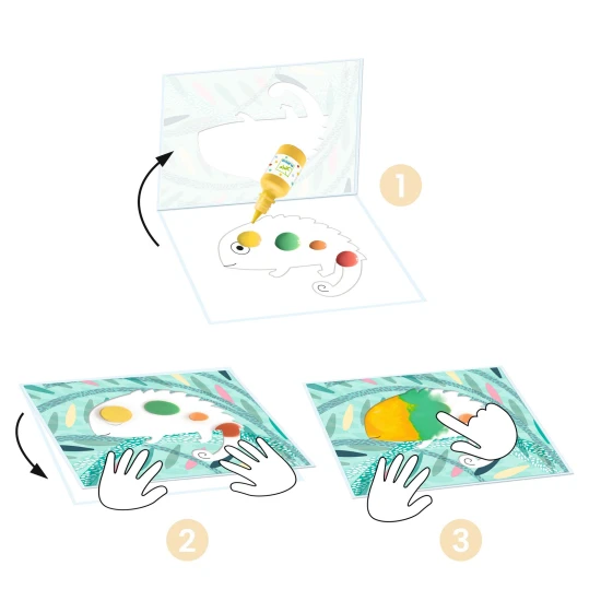 Prstové barvy Vytlač a rozetři