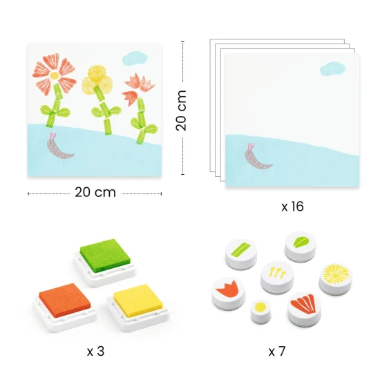 Kreativní sada s razítky Květy