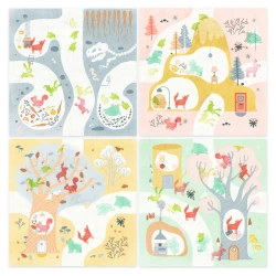 Kreativní sada s razítky Zvířátka na stromě