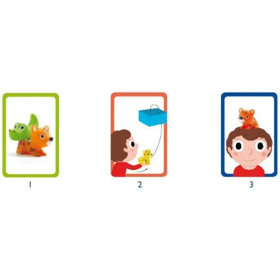 Djeco Hra Moje Veselá džungle Hra Veselá džungle společenská hra plná pohybu a šikovnosti.