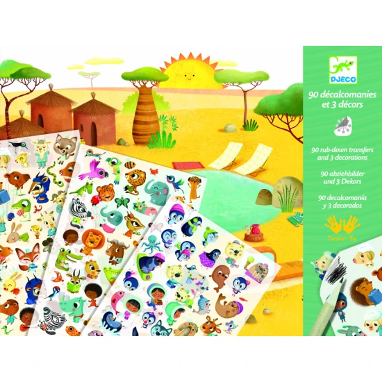 Kreativní set s velkým množstvím obtiskovacích obrázků.