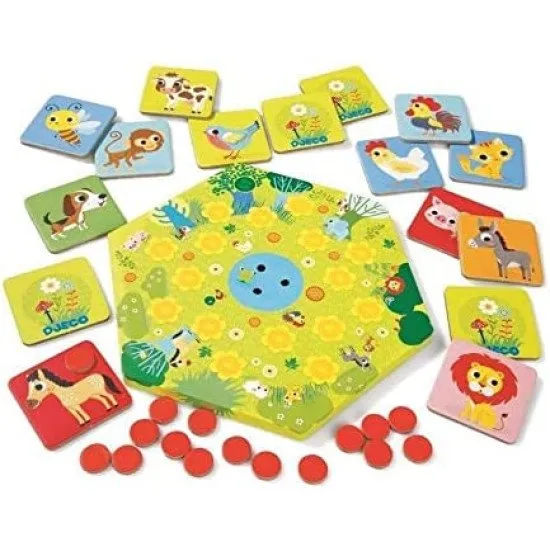 Zvukové pexeso výborná hra pro trénování paměti našich nejmenších. Snaž se zapamatovat, jaký zvuk je přiřazen ke kterému tlačítku a rozmístění kartiček se zvířátky.