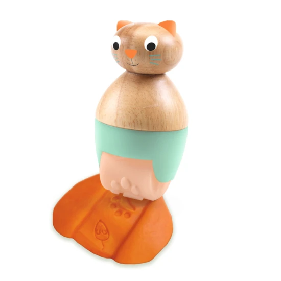 První kreativní sada s plastelínou pro drobečky obsahuje 3 velké dřevěné válečky s ergonomicky tvarovanou rukojetí.