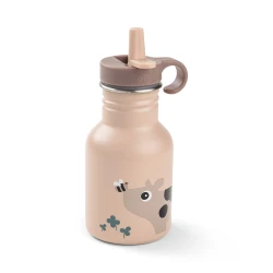 Nerezová láhev Tiny farm růžová 350 ml