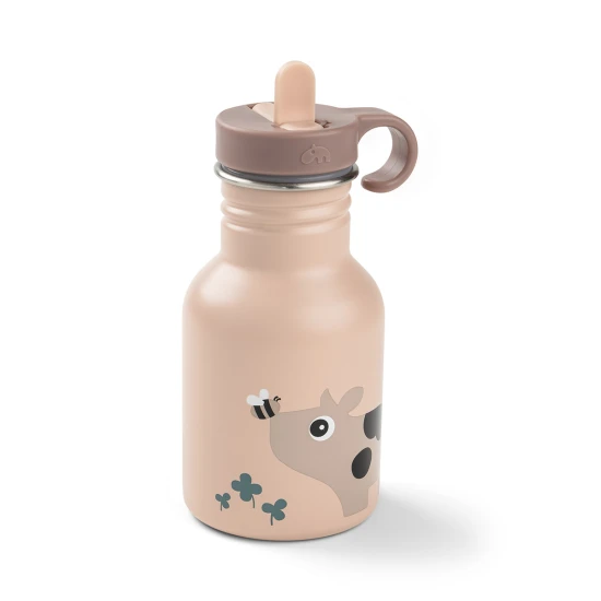 Done by Deer Nerezová láhev Tiny farm růžová 350 ml