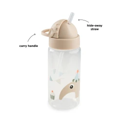 Láhev s brčkem Celebration písková 350 ml