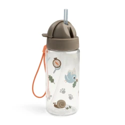Láhev s brčkem Tiny trails písková 350 ml
