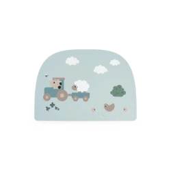 Silikonové prostírání Tiny farm modré