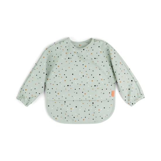 Done by Deer Bryndák s rukávy a kapsou Happy dots zelená