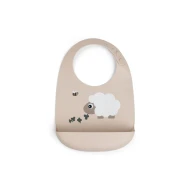 silikonový bryndáček Sheepy, pískový silikonový bryndáček Sheepy, pískový