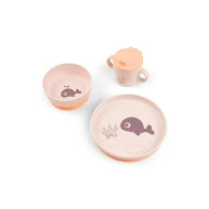 jídelní set Foodie s přísavkou Wally, růžový jídelní set Foodie s přísavkou Wally, růžový
