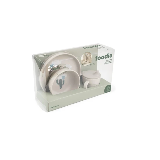 jídelní set Foodie s přísavkou Lalee, pískový – Done by Deer DBD_1593099