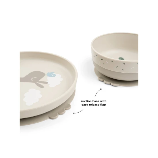 jídelní set Foodie s přísavkou Lalee, pískový – Done by Deer DBD_1593099